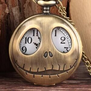 Jack Skellington Pocket Watch Nightmare Before Christmas Gift Halloween - NEW!